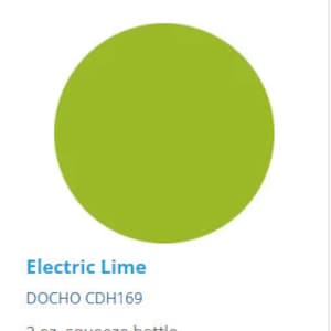 May include: A bright green, 2 ounce squeeze bottle of Electric Lime DOCHO CDH169.