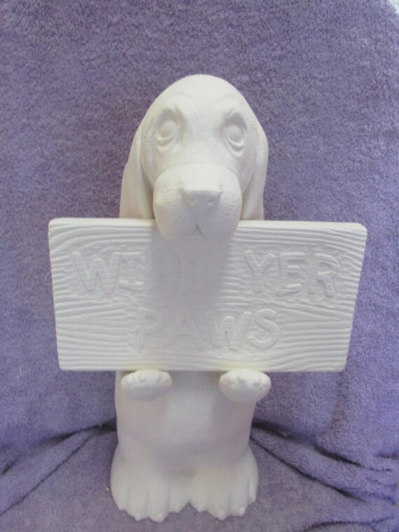 Ceramic Bisque Ready to Paint Puppy Dog with Bone Doc Holliday Mold Ceramic Bisque Ready to Paint Puppy Dog with Bone Doc Holliday Mold