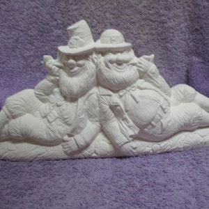 Nowell 1908 Leprechauns Back to Back - Bisque (Ready to Paint)