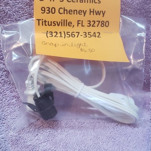 Clip in Light Kit (bulb not included)with Switch for Ceramics & Projects