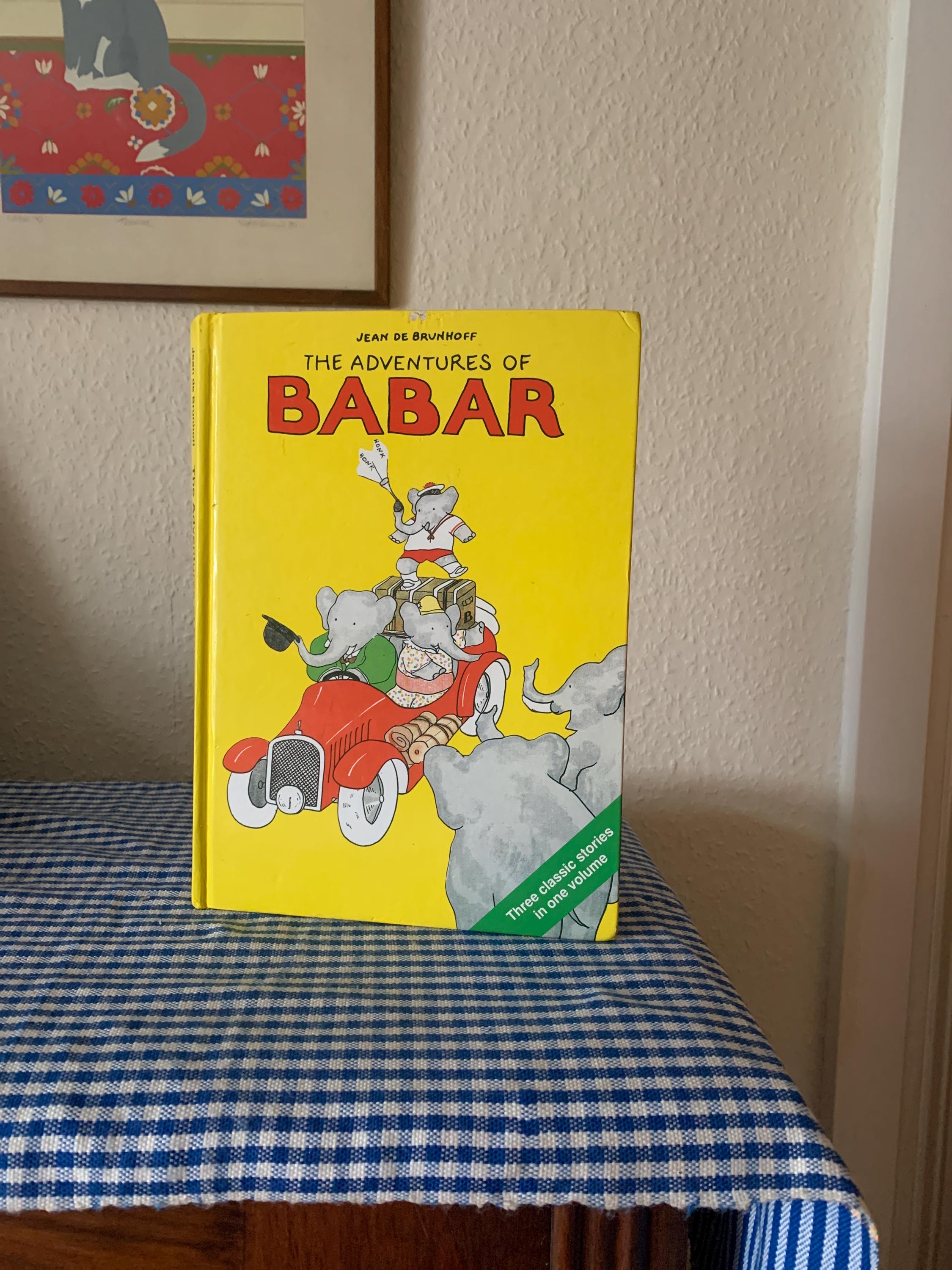 Vintage, década de 1990, 1990, Las aventuras de Babar, Jean De Brunhoff, Tapa dura, Infantil, Historia, Libro, Ficción, Retro, Presente, Regalo, Hija