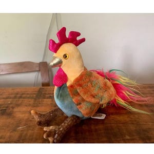 Vintage, 2000, Retired, TY Beanie Babies, Zodiac, Rooster, Beanie Babies, Soft Toy, Plush, Plushie, Astrology, Collectible, Toy, Retro, Gift