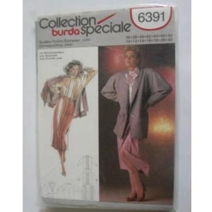 Vintage, 1990-talet, Burda, Specialkollektion, Stor storlek, Kappa, Jacka, Kjol, Dam, Kläder, Skrädderi, Symönster, USA, Storlek 10-40