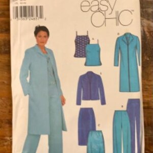 Vintage, Enkelhet, Enkel Chic, Dam, Kläder, Byxor, Kjol, Topp, Jacka, Kappa, Sömnad, Mönster, Storlek 12-14, Klädsömnad, Gåva