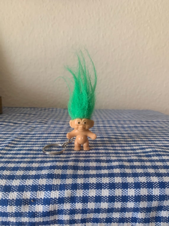 Vintage, 1980s, Russ, Small, Green Hair, Troll, D… - image 1