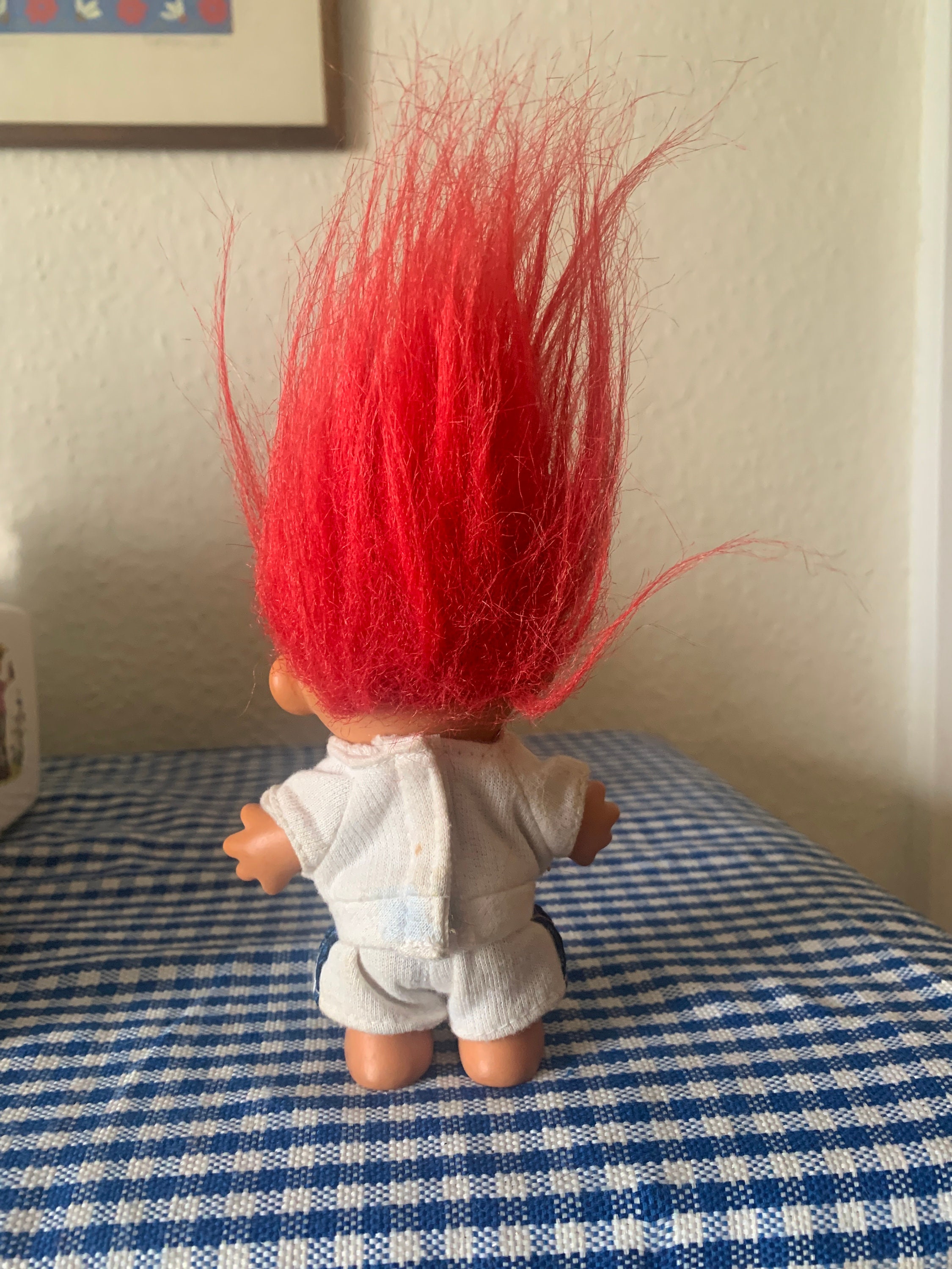 ヴィンテージ、ラス、赤毛、トロール、人形、フィギュア、イン