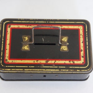 Safe, Zinn, sicher, Retro, Vintage, Sammlerstück, Steampunk, Lagerung, Sammlerstück, Stütze, Geschenk, Vater, Mutter, Mann, Frau, zu Hause