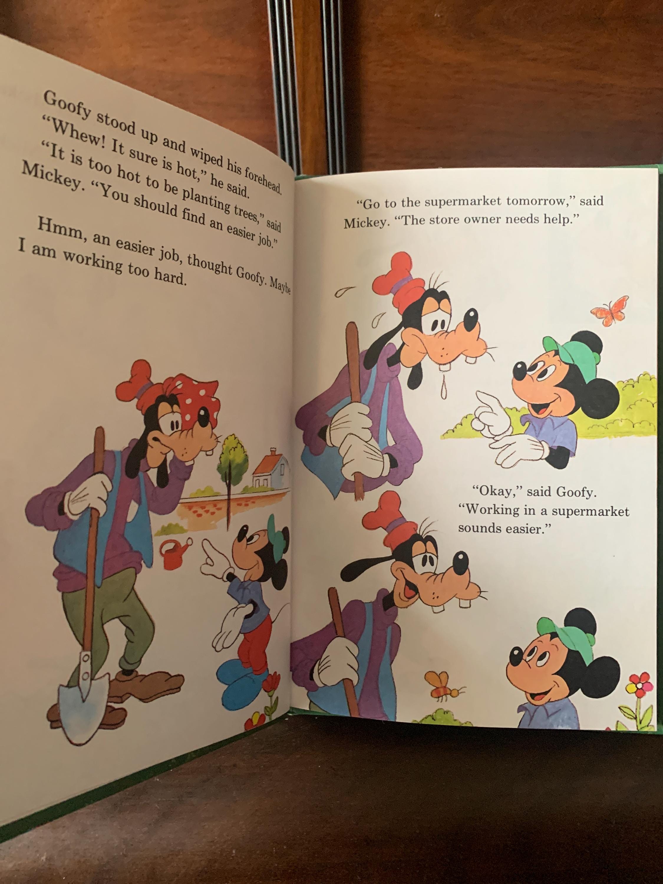 Vintage, 1980, Walt Disney, Goofy the Gardener Makes up His Mind
