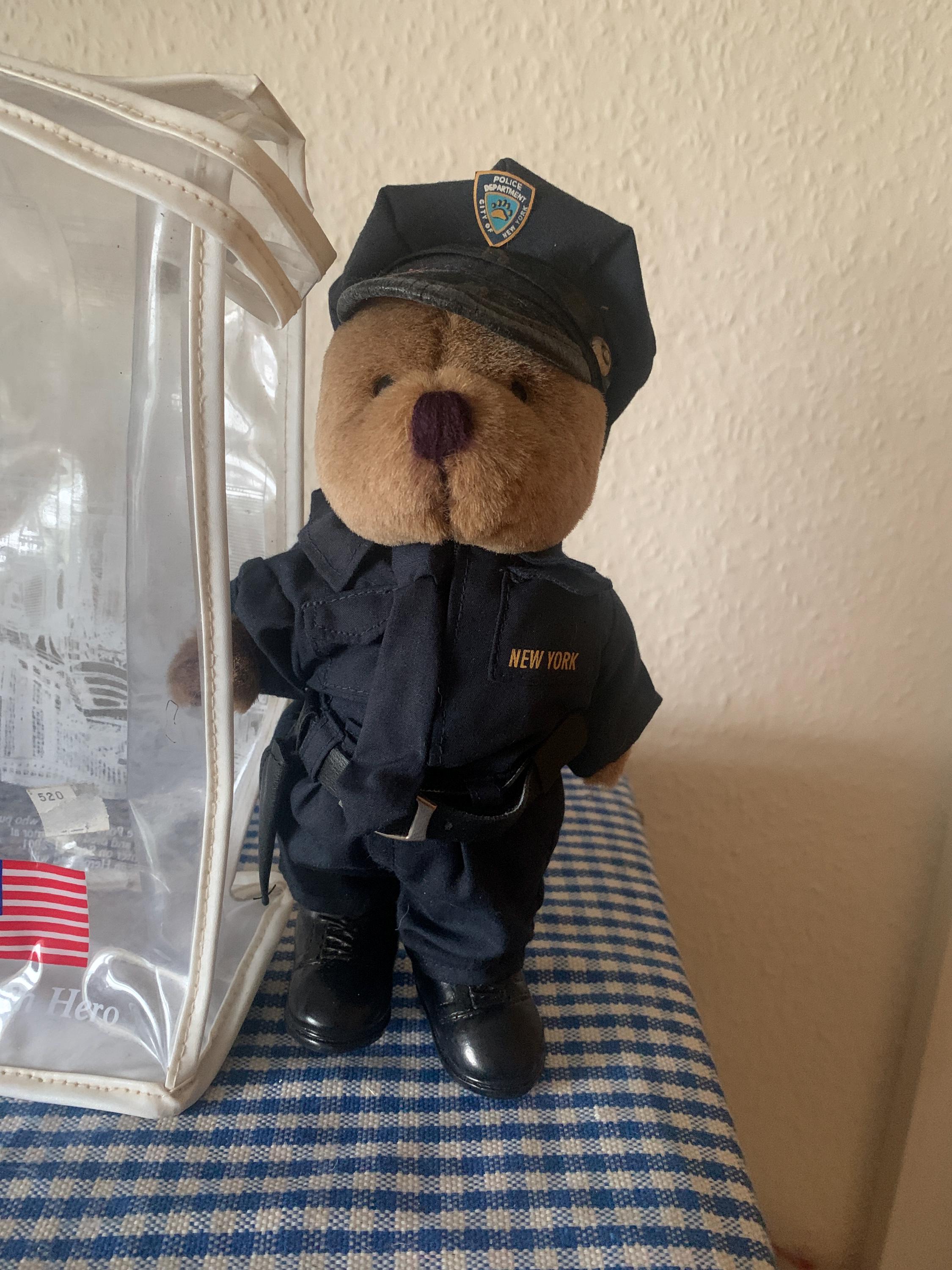 Vintage, 2001, Commemorative, 9/11, NY Teddy, American Hero