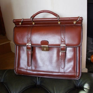 Stunning, Vintage, Leather, Briefcase, Large, Bag, Latch, Lock, Gift, Accessories, Steampunk, Prop, Costume, Gift, Wife, Husband, Father