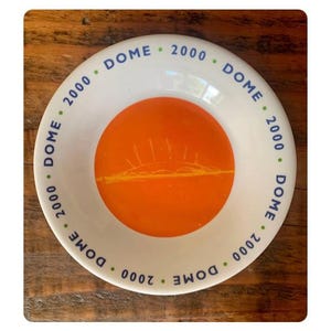 Vintage, 2000, Ceramic, Millennium Dome, Trinket Dish, Commemorative, Collectible, Retro, London, Architecture, Gift, Present, Display, Dad