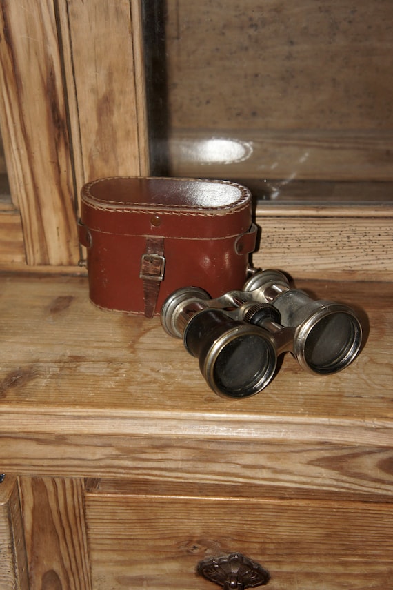 Antique, Le Jockey Club, Paris, Binoculars, Circa, 1890, Victorian