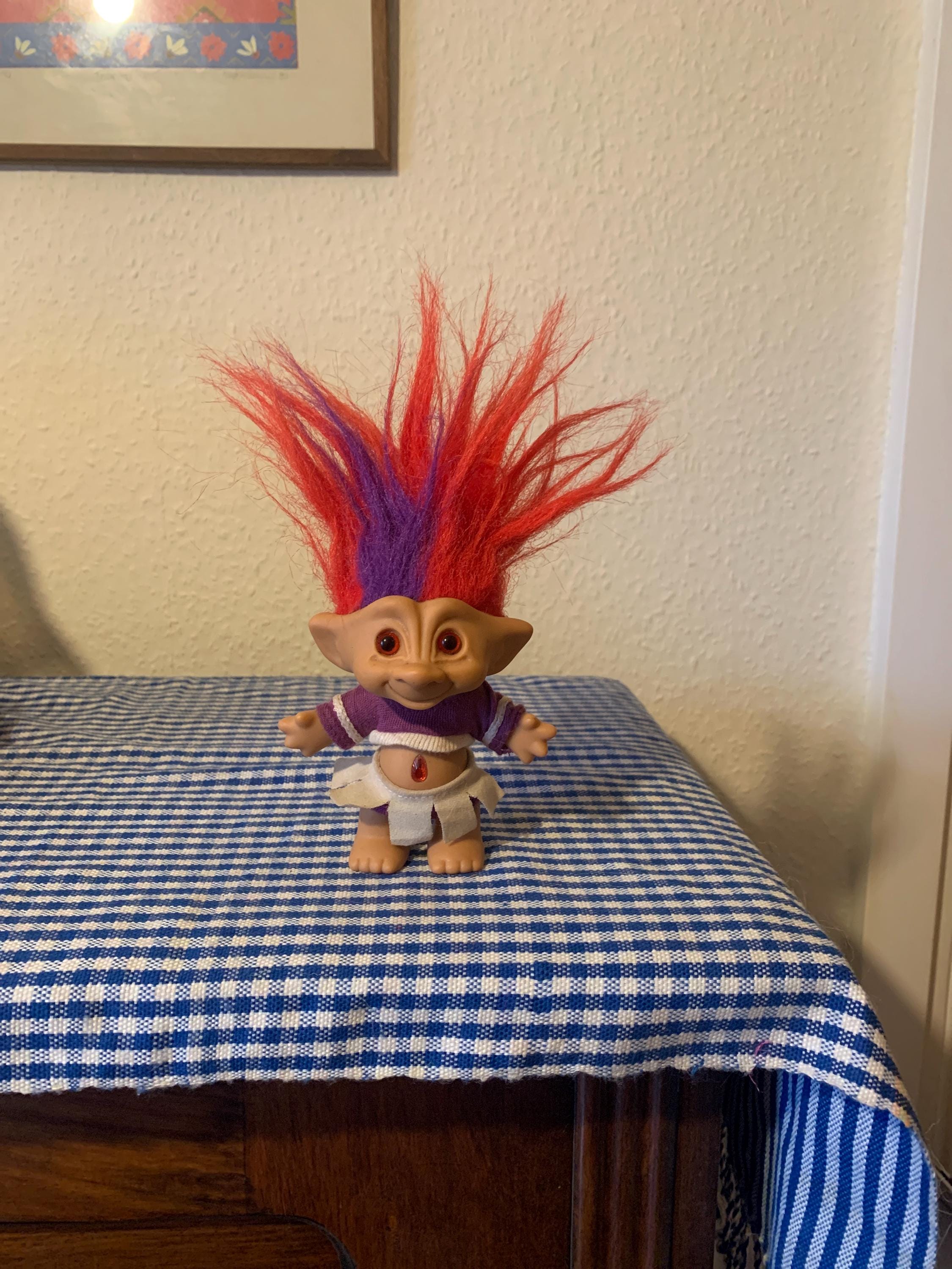 Vintage, 1990s, 1998, Red Purple Hair, Treasure Trolls, Troll