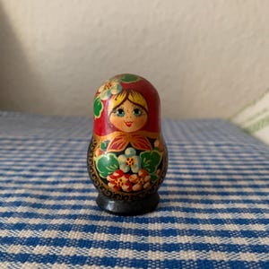Vintage, 1980s, Hand Painted, Wooden, Russian, Doll, Figure, Magnet, Retro, Present, Russia, Souvenir, Stocking Filler, Mum, Display, Gift