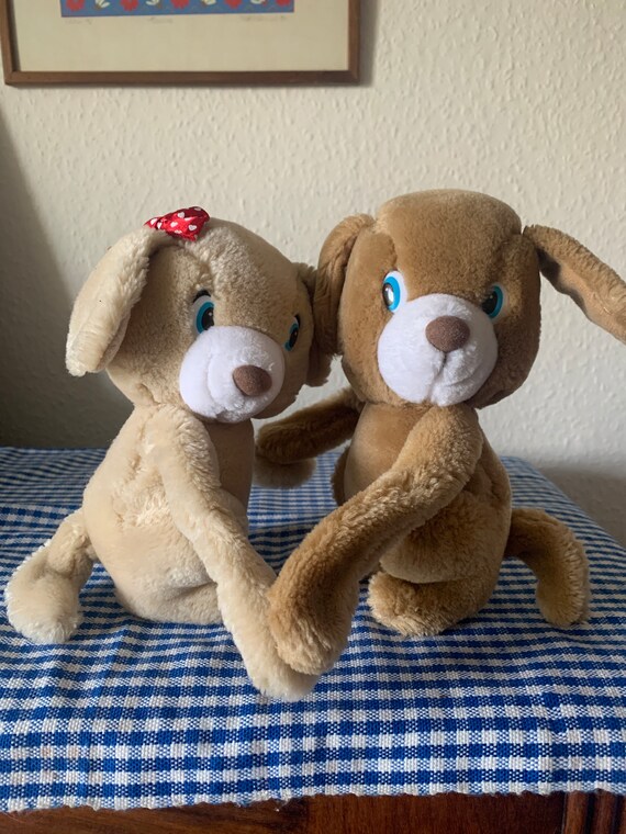 Ancienne Peluche Chien En Tissu – Doudou Vintage Pour Chambre D’enfant
