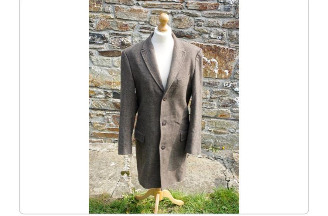 Manteau Foxley Femme – Taille 14 – Laine 100% Marron – Tweed – Fabriqué En Angleterre – Old Money