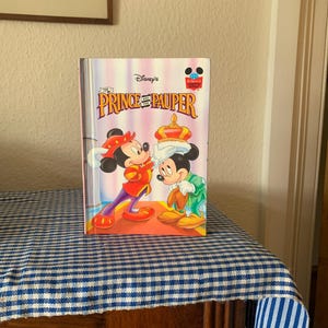 Vintage, 1993, First Edition, Walt Disney, Random House, Mickey Mouse, The Prince and The Pauper, Hard Back, Children’s, Book, Retro, Gift