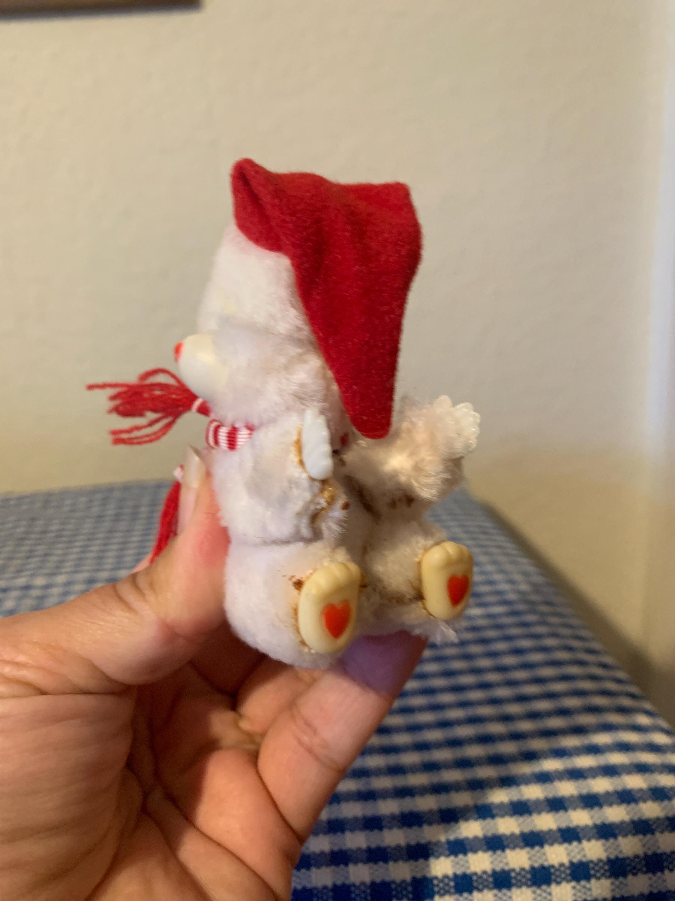 Cappello da Babbo Natale rosso in peluche con finure