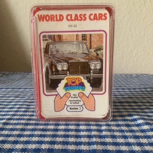 Vintage, década de 1980, Top Trumps, cartas, juego, coches de primera clase, infantil, adulto, juegos, retro, regalo, regalo de Navidad, coleccionable, regalo