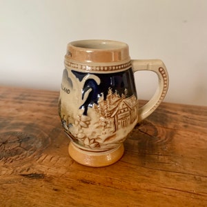 Vintage, Collectible, Small, Decorative, Ceramic, Beer, Stein, Tankard, With Dutch, Landscape, Windmill, Design, Holland, Souvenir, Present