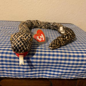 Vintage, 2000, Retired, TY Beanie Babies, Zodiac, Snake, Beanie Babies, Soft Toy, Plush, Plushie, Astrology, Collectible, Toy, Retro, Gift