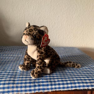 Vintage, 2000, Retired, TY Beanie Babies, Sneaky, Leopard, Cat, Beanie, Soft Toy, Plush, Plushie, Animal, Collectible, Toy, Retro, Gift, Son