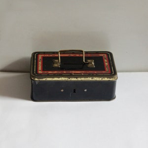 Vintage, Sammlerstück, klein, Größe, Scharfe Produkt, Sicherheit, Kaution, Box, Zinn, sicher, ohne Schlüssel, Retro, Steampunk, Geschenk, Geschenk, Display,