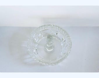 Vintage, 1960s, Cut, Crystal Cut Glass,  Ring Dish, Jewellery, Storage, Display, Bedroom, Dressing Table, Collectible, Display, Gift, Wife