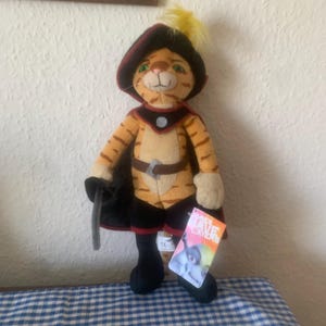 【日本未発売】長くつをはいたネコ　シュレック　プス　ぬいぐるみ 長靴をはいた猫 長ぐつをはいたネコ ぬいぐるみ プス シュレック