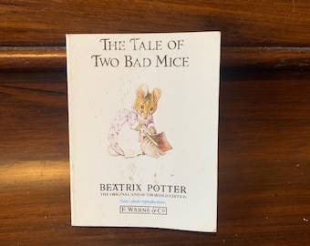 Vintage, 1988, The Tale Of Two Bad Mice, Beatrix Potter, First Edition, Miniature, Hard Back, Children’s, Book, Retro, Stocking Filler, Gift