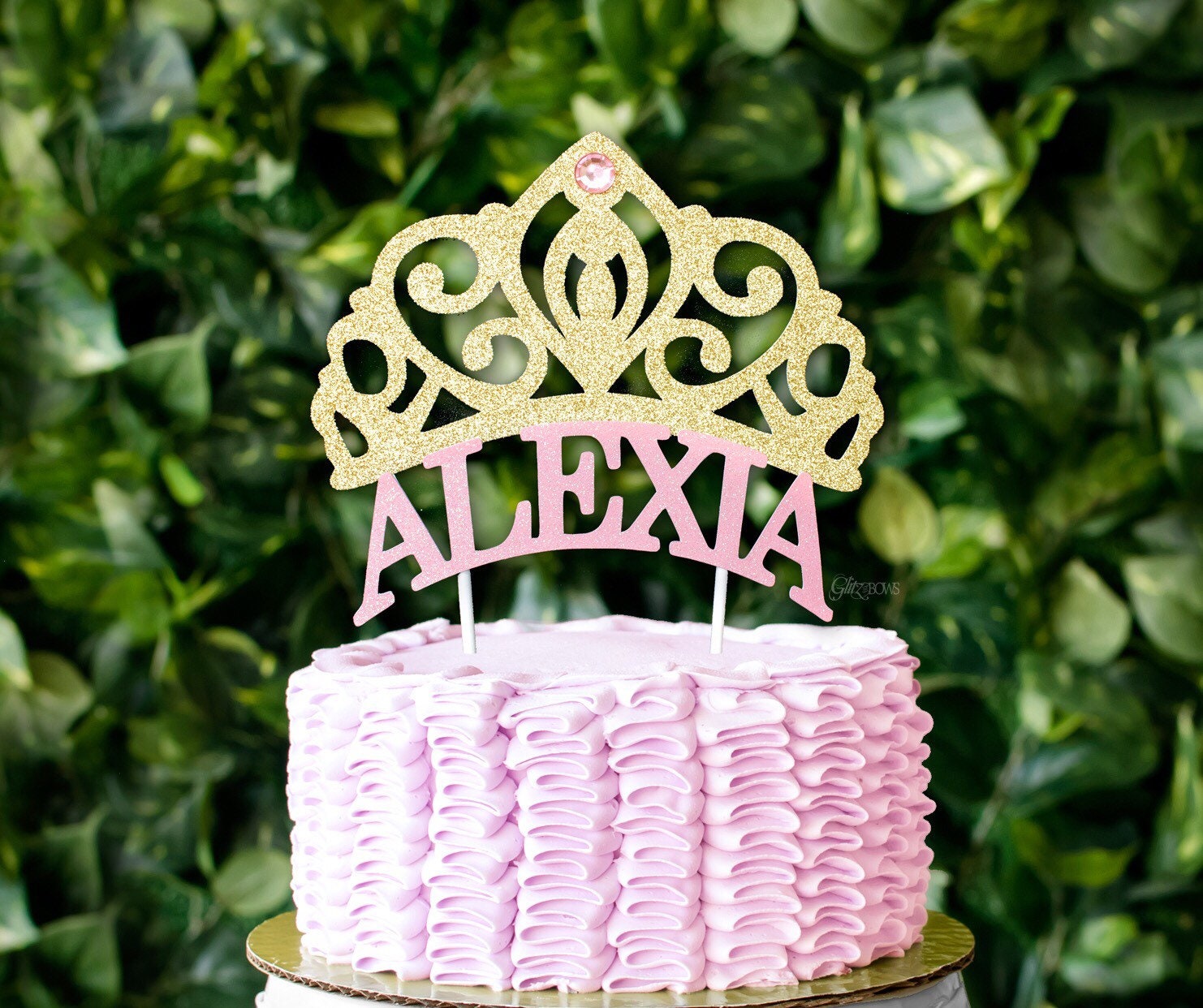 Custom Crown Cake topper Princess cake topper princess party Etsy