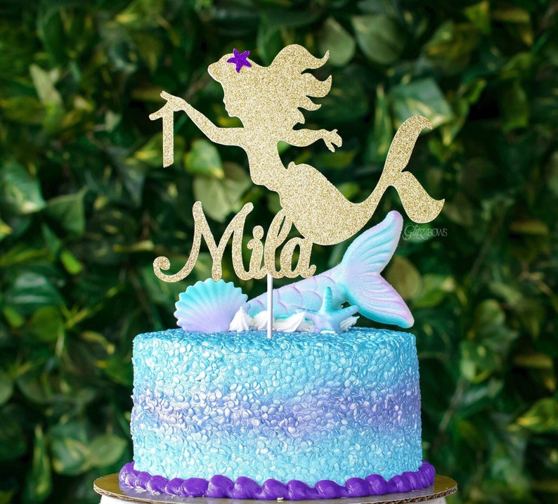 Cuisine Arts De La Table Figurines De Gateau Godis Es Personnalise Dauphin Cake Topper Personnalise Gateau D Anniversaire Personnalise Age Mermaid