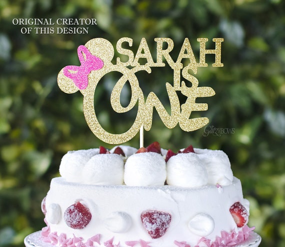 Topper De Gateau De Souris De Minnie Personnalise Souris De Etsy