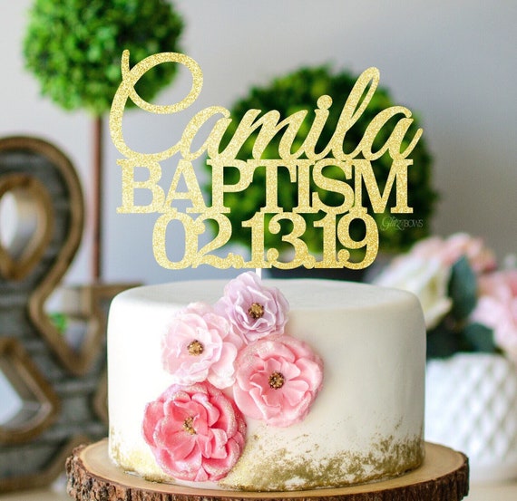 Baptism Cake Topper Personalized. Christening cake topper Etsy