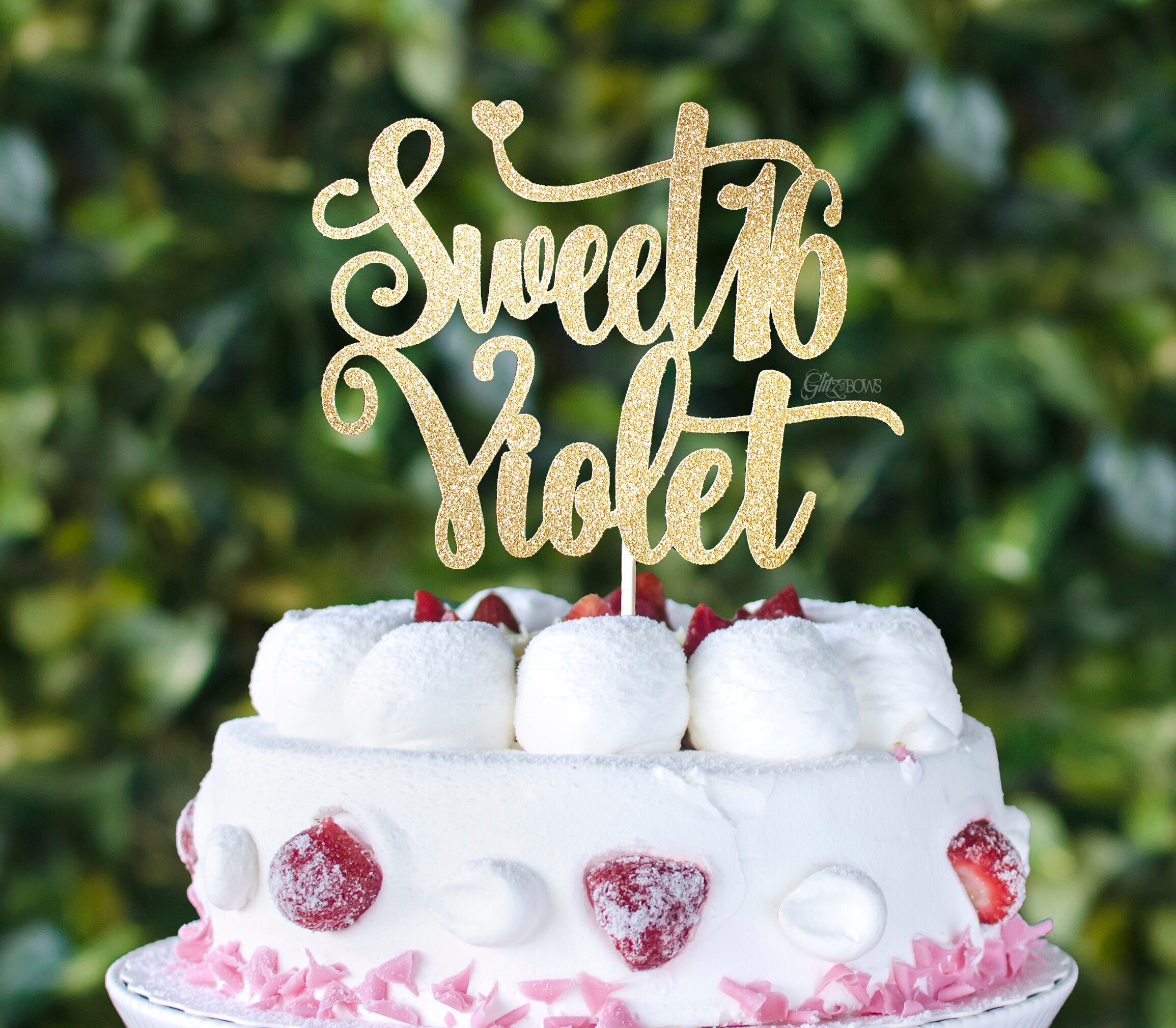 Custom Sweet 16 Cake Topper Any Name Birthday Cake Topper Etsy Custom Sweet 16 Cake Topper Any Name Birthday Cake Topper Etsy