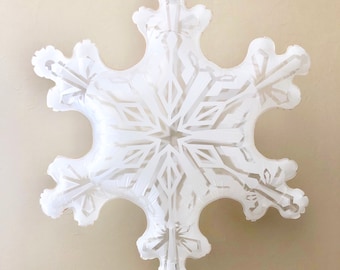 Snowflake Balloon~38 inch Snowflake~Winter Onederland~Winter Wonderland Party~Snowflake Decorations~White Snowflake~Onederland Decorations