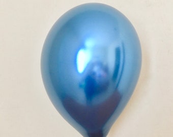 Chrome Blue 11 inch Latex Balloon~Blue Bridal Shower~Blue Baby Shower~Blue Birthday~Blue Wedding~Blue Decor~New Chrome Balloons