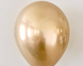 Chrome Gold 11 inch Latex Balloon~Gold Bridal Shower~Gold Baby Shower~Gold Birthday~ Gold Wedding~Gold Decor~New Chrome Balloon