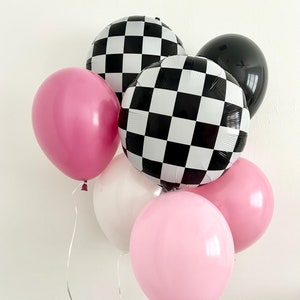 Race Car Balloon Bundle~Two Fast Birthday~Race Car Party Decorations~Fast One Birthday~Race Car Birthday~Vintage Car Birthday~Pink Race Car