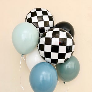 Race Car Balloon Bundle~Two Fast Birthday~Race Car Party Decorations~Fast One Birthday~Race Car Birthday~Vintage Car Birthday Party~Checker