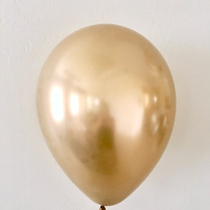 Chrome Gold 11 inch Latex Balloon~Gold Bridal Shower~Gold Baby Shower~Gold Birthday~ Gold Wedding~Gold Decor~New Chrome Balloon