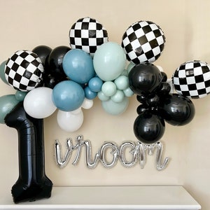 Race Car DIY Balloon Garland Kit~Two Fast Birthday~Race Car Party Decorations~Fast One Birthday~Race Car Birthday~Vintage Car Birthday Party