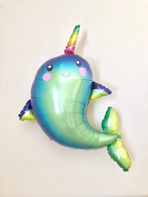 Narwhal Balloon~Under The Sea Party~Mermaid Party~Mermaid Birthday~Narwhal Theme~Mermaid Decor~Mermaid Party Decor~Mermaid Birthday Il_570xn