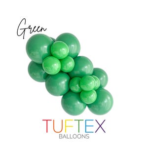 Green Tuftex Latex Balloons~Bridal Shower~Baby Shower~Birthday~Wedding~Party Decor~Balloon Garland Premium Latex Balloons