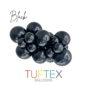 Black Tuftex Latex Balloons~Bridal Shower~Baby Shower~Birthday~Wedding~Party Decor~Balloon Garland Premium Latex Balloons