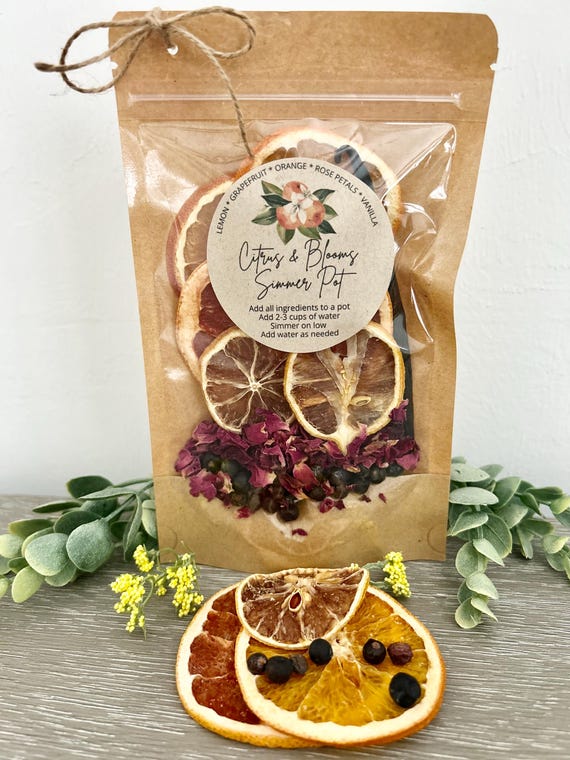 Citrus & Blooms Simmer Pot Kit: Natural Aromatic Home Fragrance