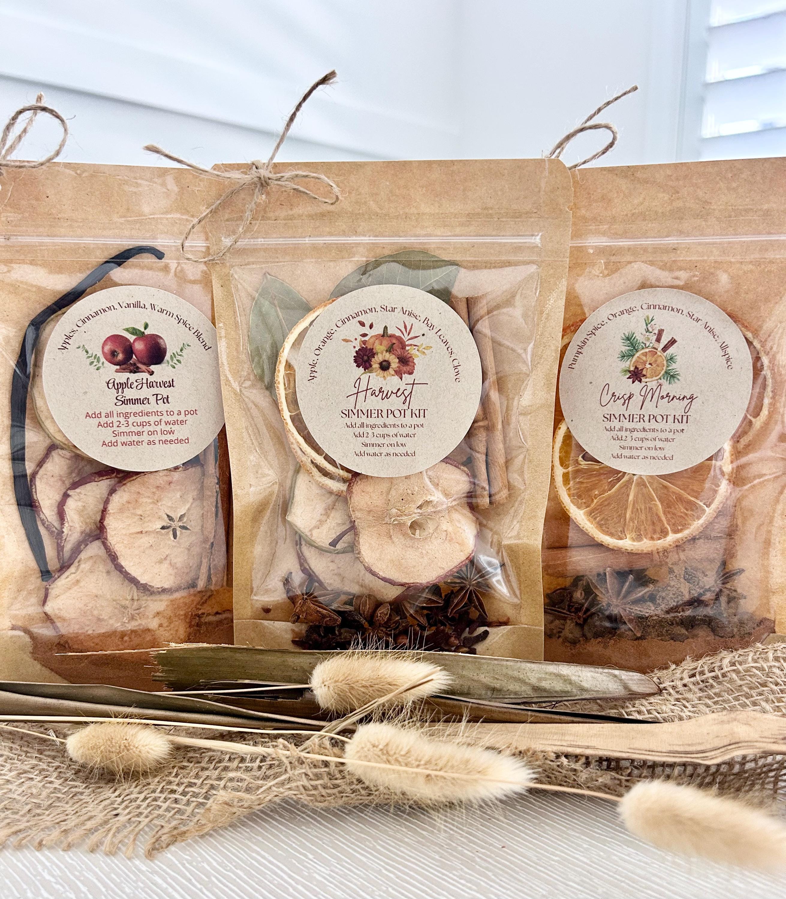 Fall Simmer Pot Kit: Natural Home Fragrance - Autumn Potpourri - Etsy