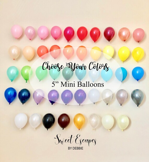 Latex Balloons 5" Mini Balloons~Choose Your Color~Party Decor~Bridal Shower~Baby Shower~Bachelorette~First Birthday~Balloon Garland Balloons Il_570xn