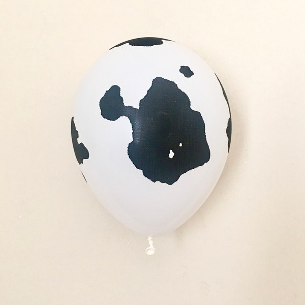 Cow Print 11 inch Latex Balloon~Cow Balloon~Farm Party~Western Party~Cowboy Cowgirl Party~County Fair~Barnyard Party~Cow Balloon