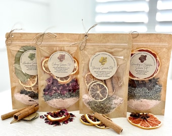 Handcrafted Simmer Pot Kits | Grounding, Protection, Cleansing, & Abundance | Stove top Potpourri | Natural Home Fragrance